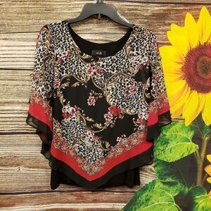 ABG sheer top with black tank small NWT